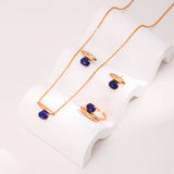 Sterling Silver Natural Lapis Lazuli Malachite Earrings - floysun