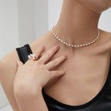 Sterling Silver Shell Beads Ring - floysun