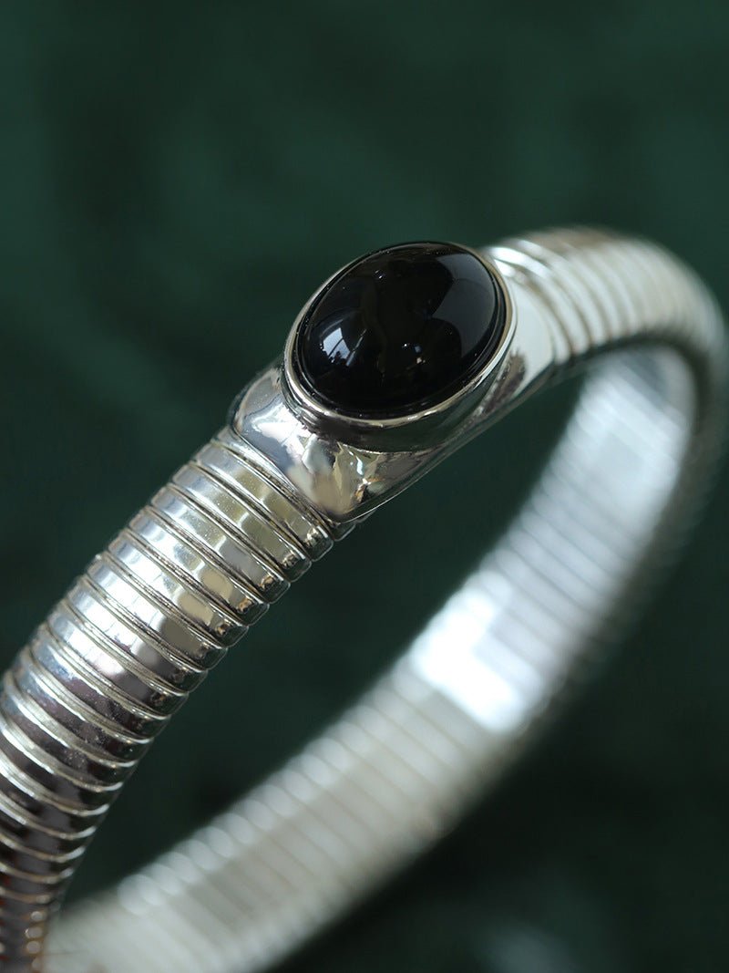 Stretch Vintage Striped Agate Bracelet - floysun