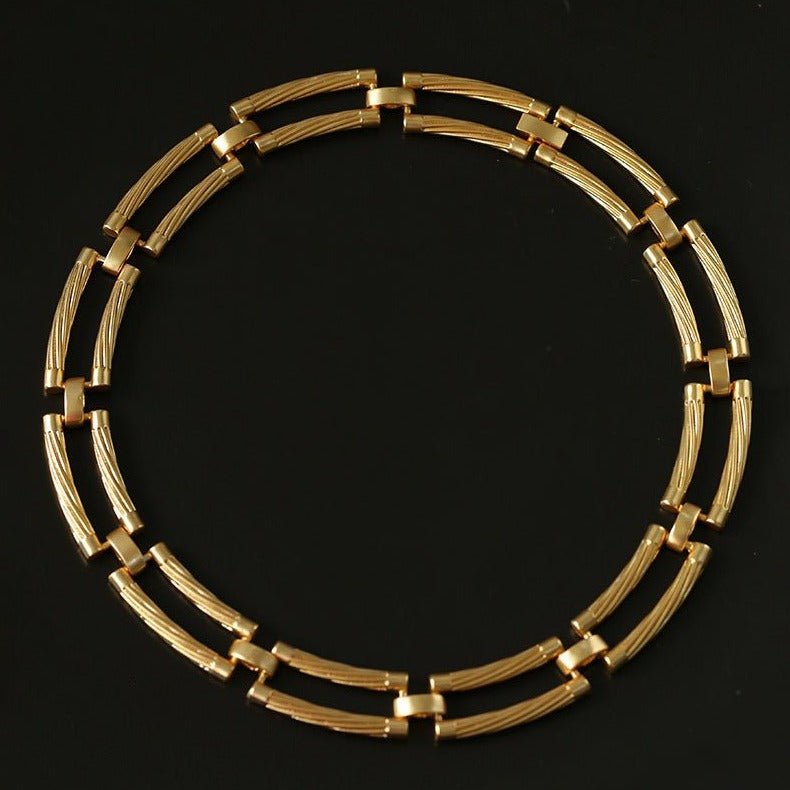 Striped Chain Splicing Necklace - floysun