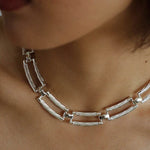 Striped Chain Splicing Necklace - floysun