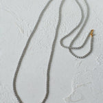 Swarovski Grey 4mm Pearl Long Necklace - floysun