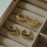 Thread Twist Cubic Zirconia Earrings