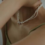 Three Layers Ot Buckle Pearl Necklace - floysun