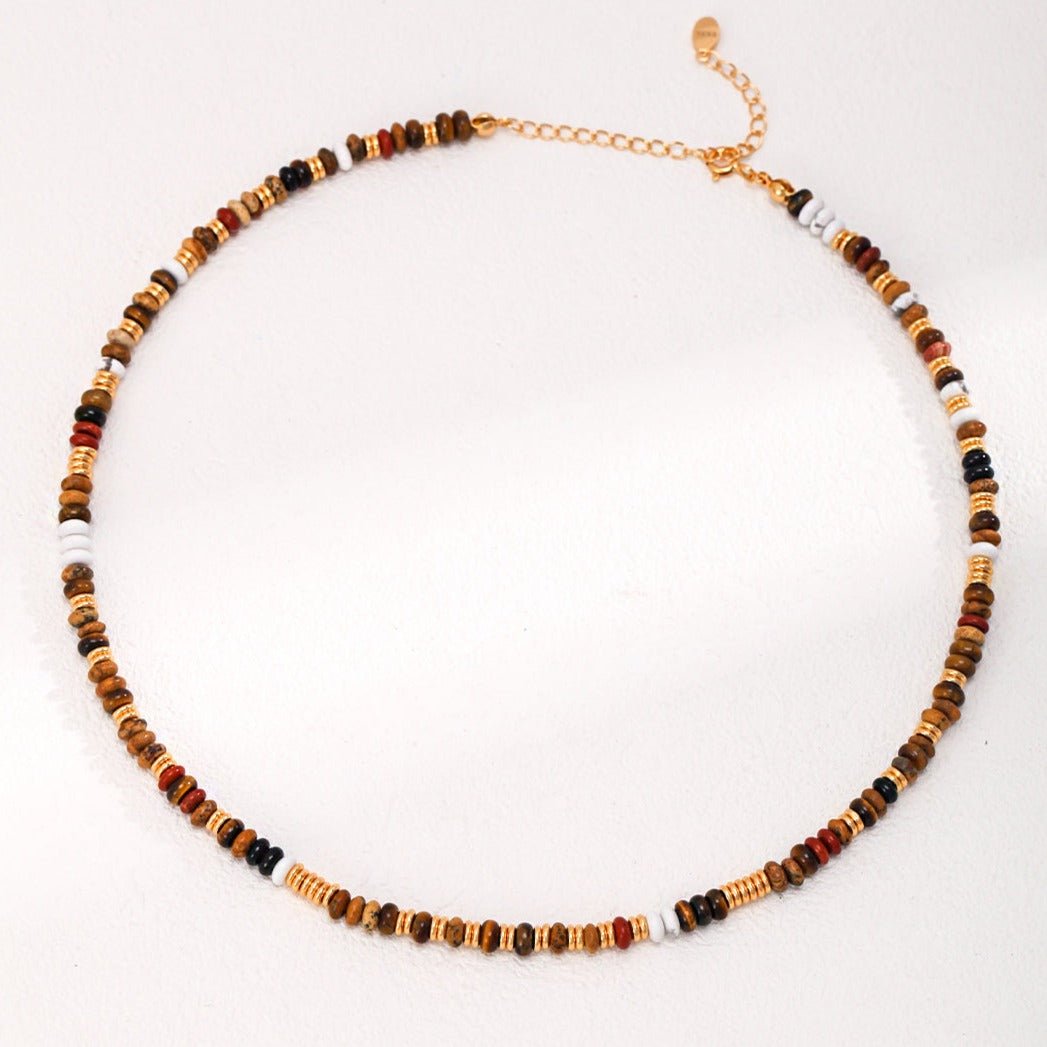 Tiger Eye Gemstone Beads Necklace – A Fusion of Nature and Design - floysun