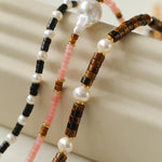 Tiger Eye Stone Pearl Necklace - floysun
