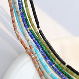 Trendy Rainbow Green  Beaded Necklace