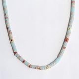 Trendy Rainbow Blue Beaded Necklace