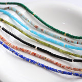 Trendy Rainbow Blue Beaded Necklace