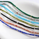 Trendy Rainbow Green  Beaded Necklace