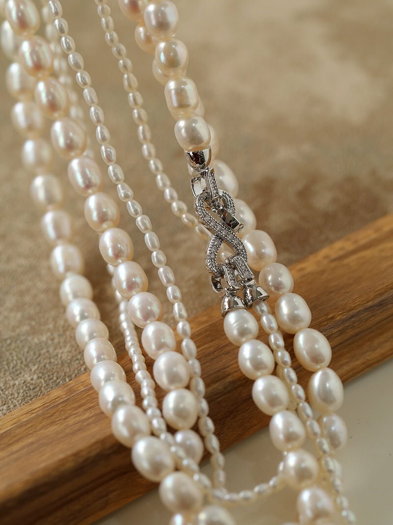 Two-layer Large and Small Pearl Long Necklaces - floysun