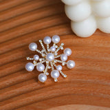 Type B Snowflake Pearl Brooch - floysun