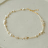 Versatile Splicing Style Broken Silver Asymmetric Freshwater Pearls Necklace - floysun