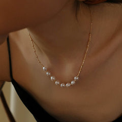 Vintage Baroque Pearl Choker Necklace - floysun