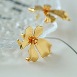 Vintage Iris Flowers Earrings - floysun