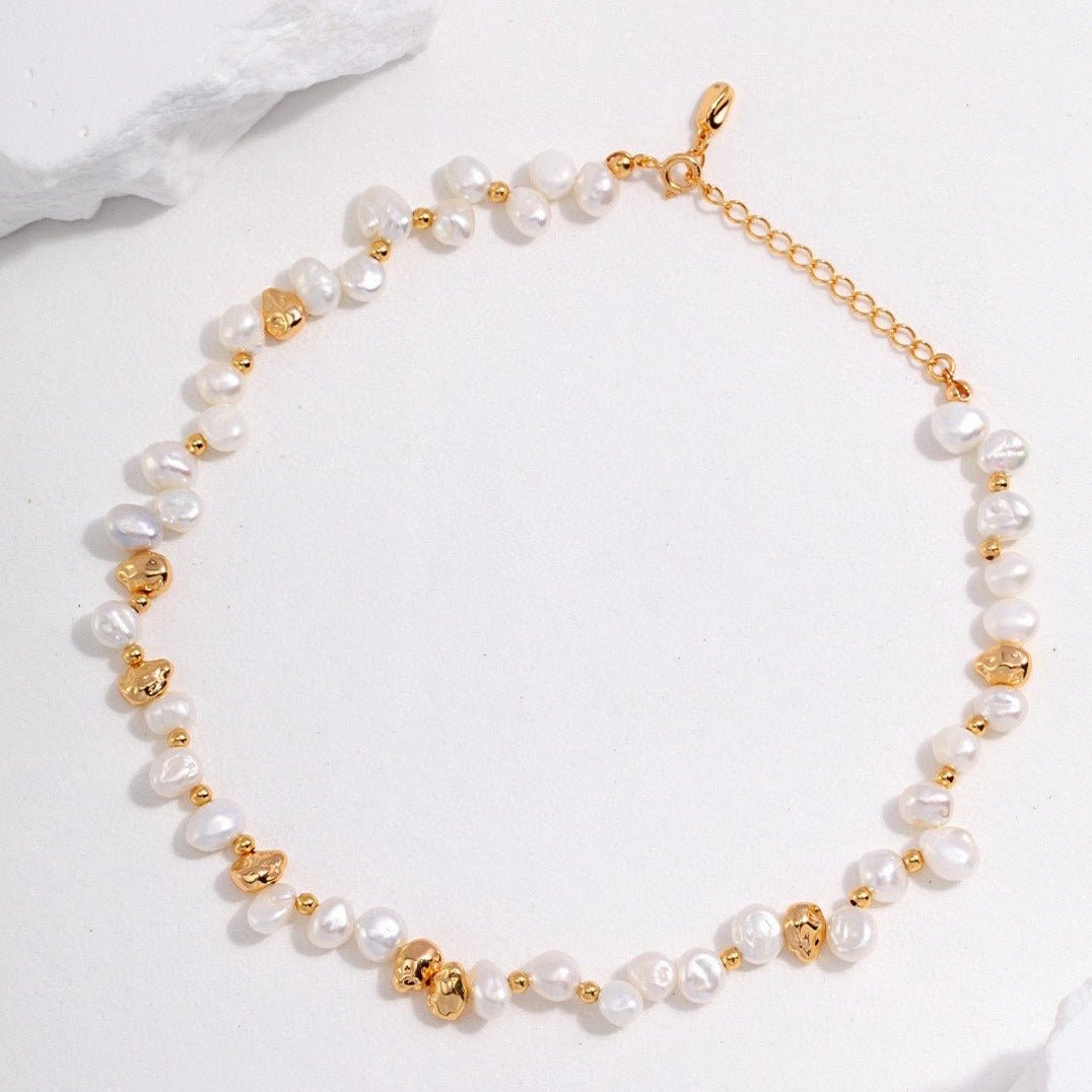 Vintage Irregular Baroque Pearl Necklace - floysun