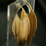 Vintage Matte Gold Wheat Tassel Earrings - floysun