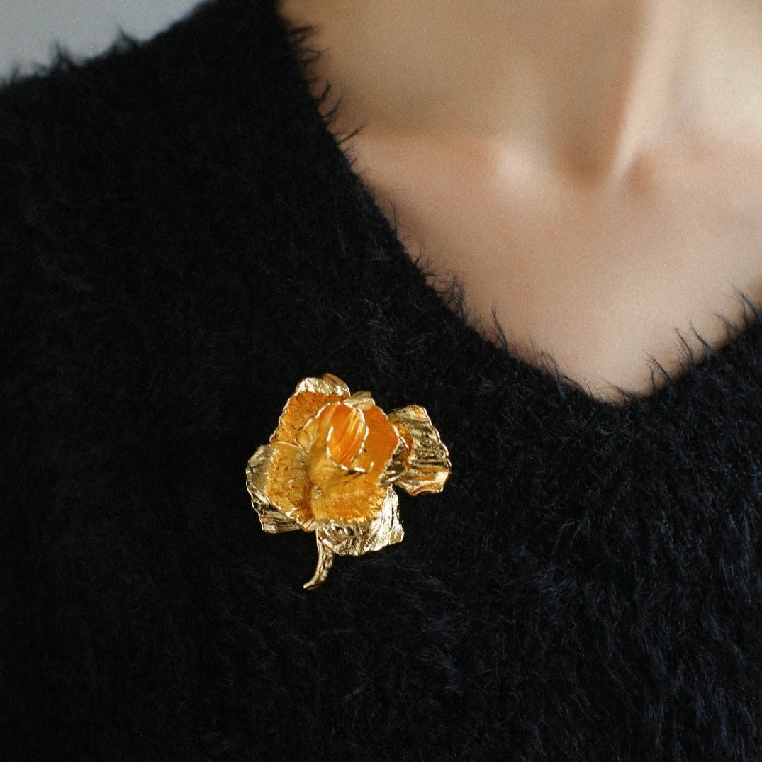 Vintage Rose Pin Brooch - floysun