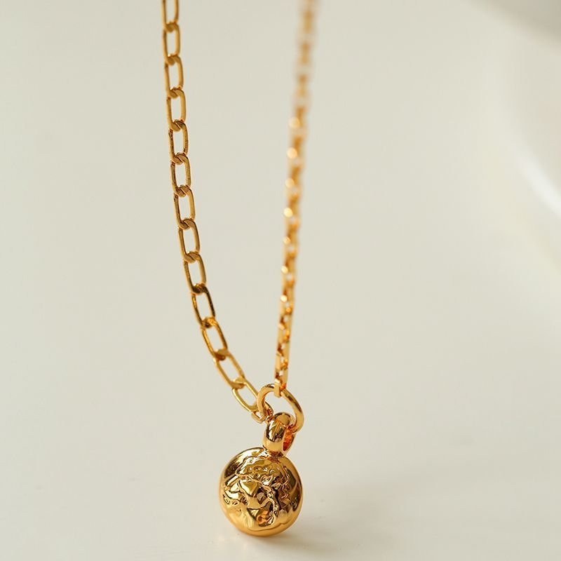 Vintage Round Shaped Lion Chain Necklace - floysun