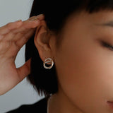 Vintage Simple 925 Silver Geometric Earrings - floysun