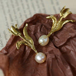Vintage Tulip Pearl Earrings - floysun