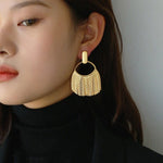 Vintage Wheat Ear Eyelash Tassel Earrings - floysun