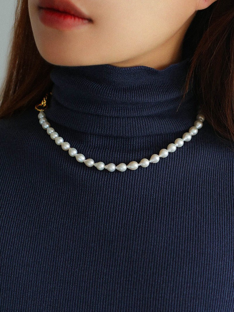 Water Drop Baroque Pearl Necklace - floysun