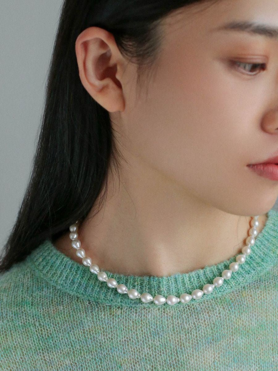 Water Drop Baroque Pearl Necklace - floysun