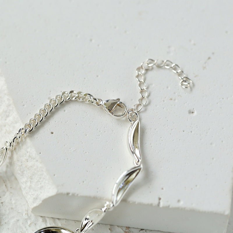 Willow Leaf Metal Chain Necklace - floysun