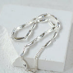 Willow Leaf Metal Chain Necklace - floysun