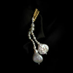 Woven Baroque Pearl Long Earrings - floysun