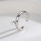 Simple Glossy Artificial Pearl Ring