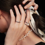 Simple Glossy Artificial Pearl Ring